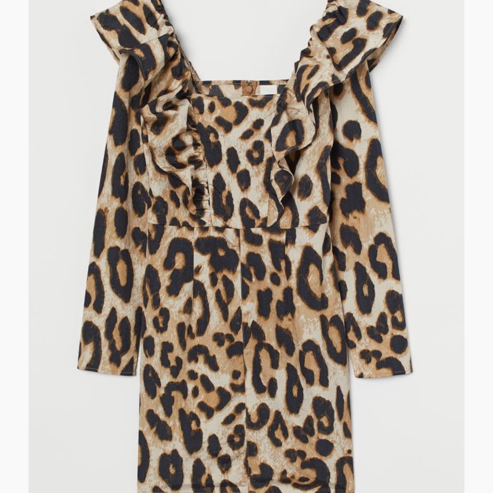 H&M leopard mini dress.  Brand new